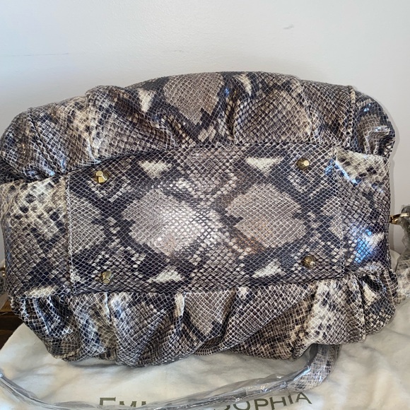 Emma & Sophia Python Snake Skin Crossbody Shoulder Purse Bag NEW - Picture 4 of 6